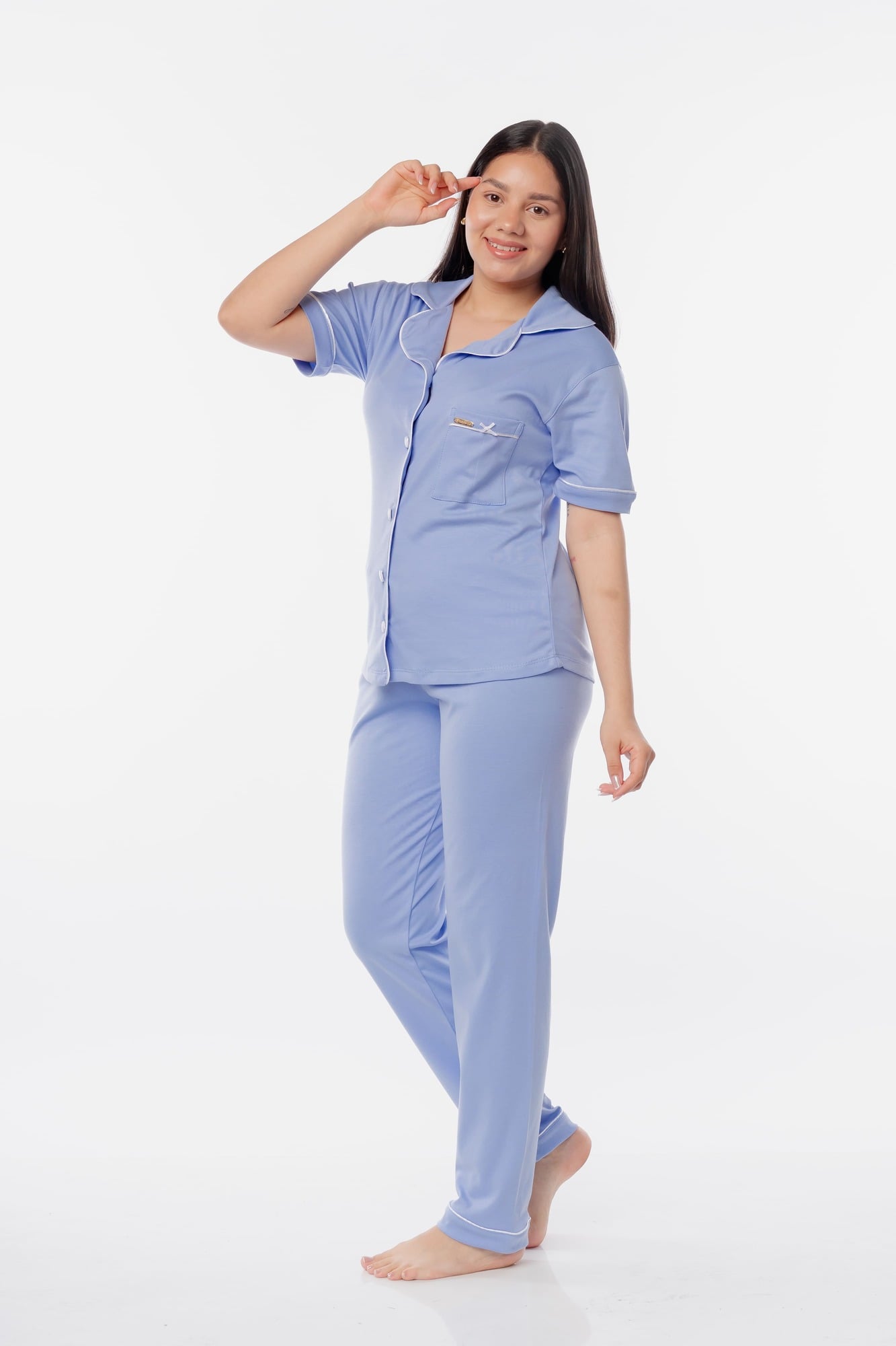 VELA WHITE PIJAMA CONJUNTO AGATHA NEGRA - 2