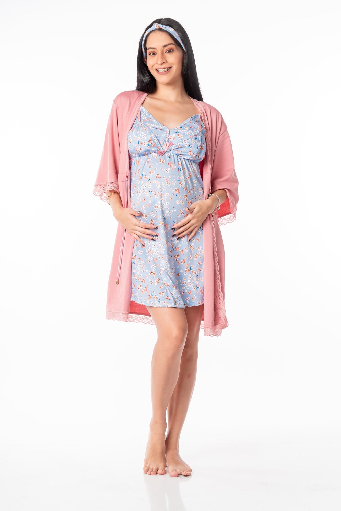 CAPUCHINA FLOWER MOM VESTIDO CON BATA - 1