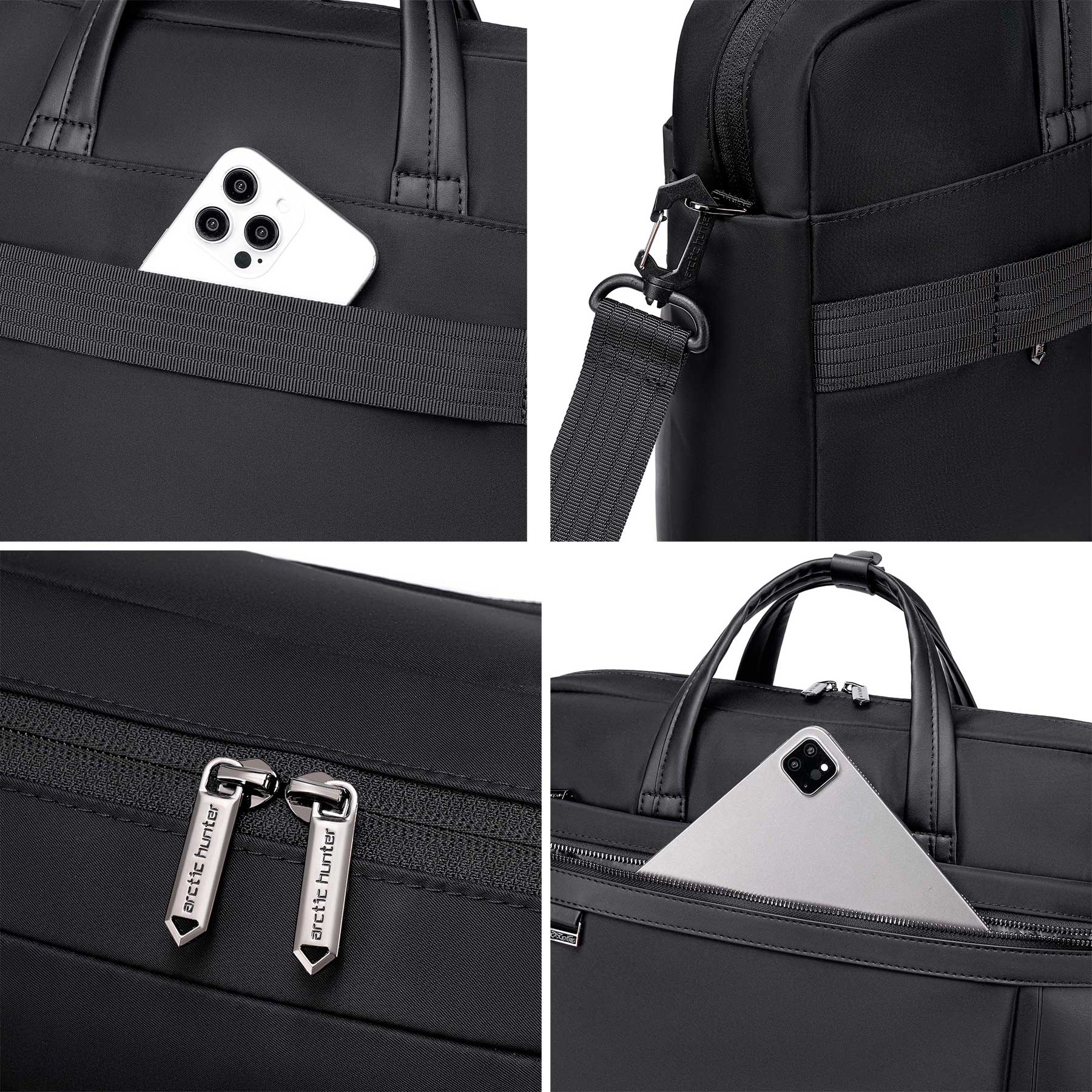 MALETIN HOMBRE ARCTIC HUNTER GWB00849 LAPTOP NEGRO - 6