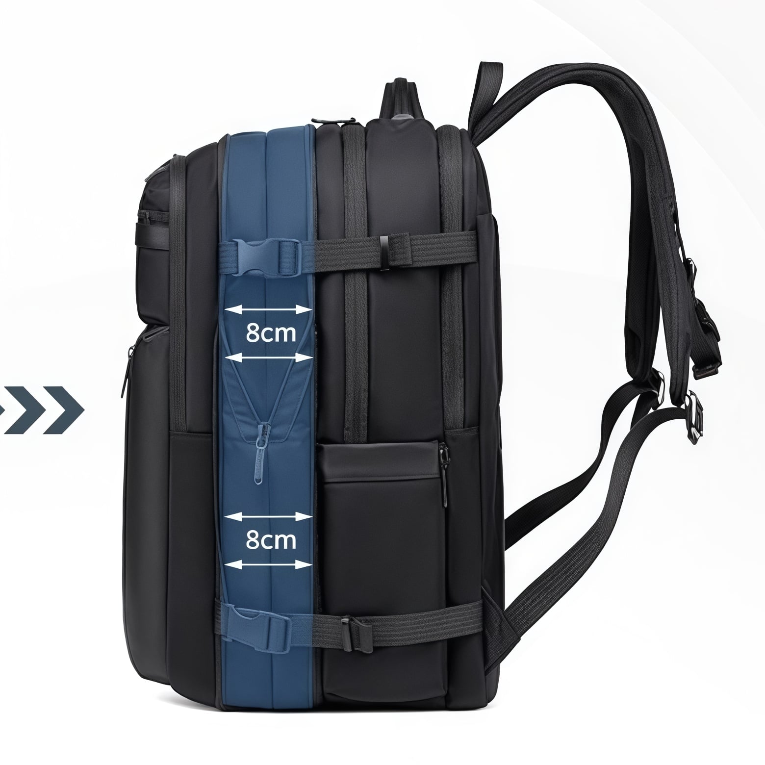 MOCHILA HOMBRE ARCTIC HUNTER B00833 EXPANDIBLE VIAJE LAPTOP NEGRO - 2