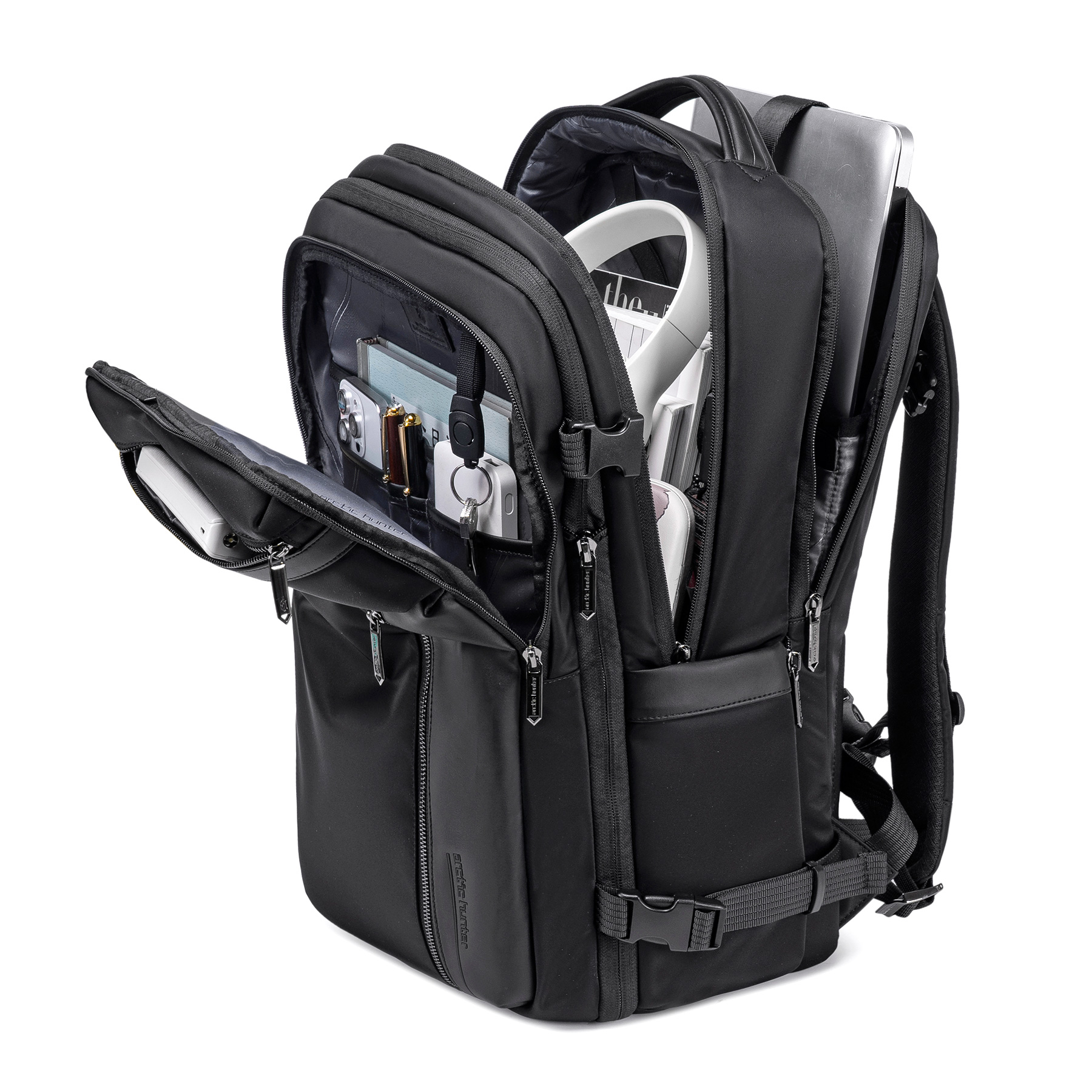 MOCHILA HOMBRE ARCTIC HUNTER B00833 EXPANDIBLE VIAJE LAPTOP CAQUI - 4
