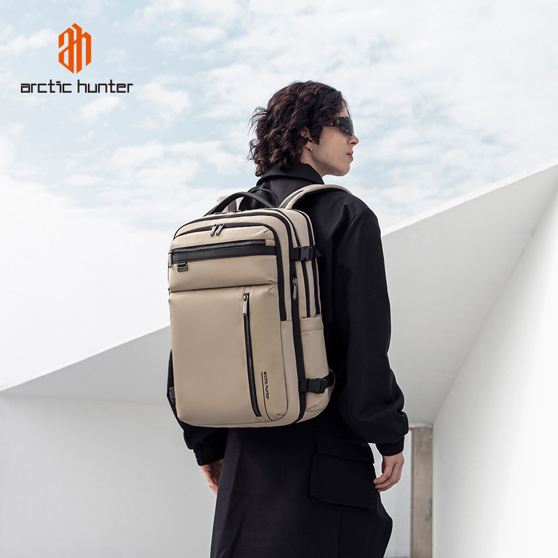 MOCHILA HOMBRE ARCTIC HUNTER B00833 EXPANDIBLE VIAJE LAPTOP CAQUI - 9
