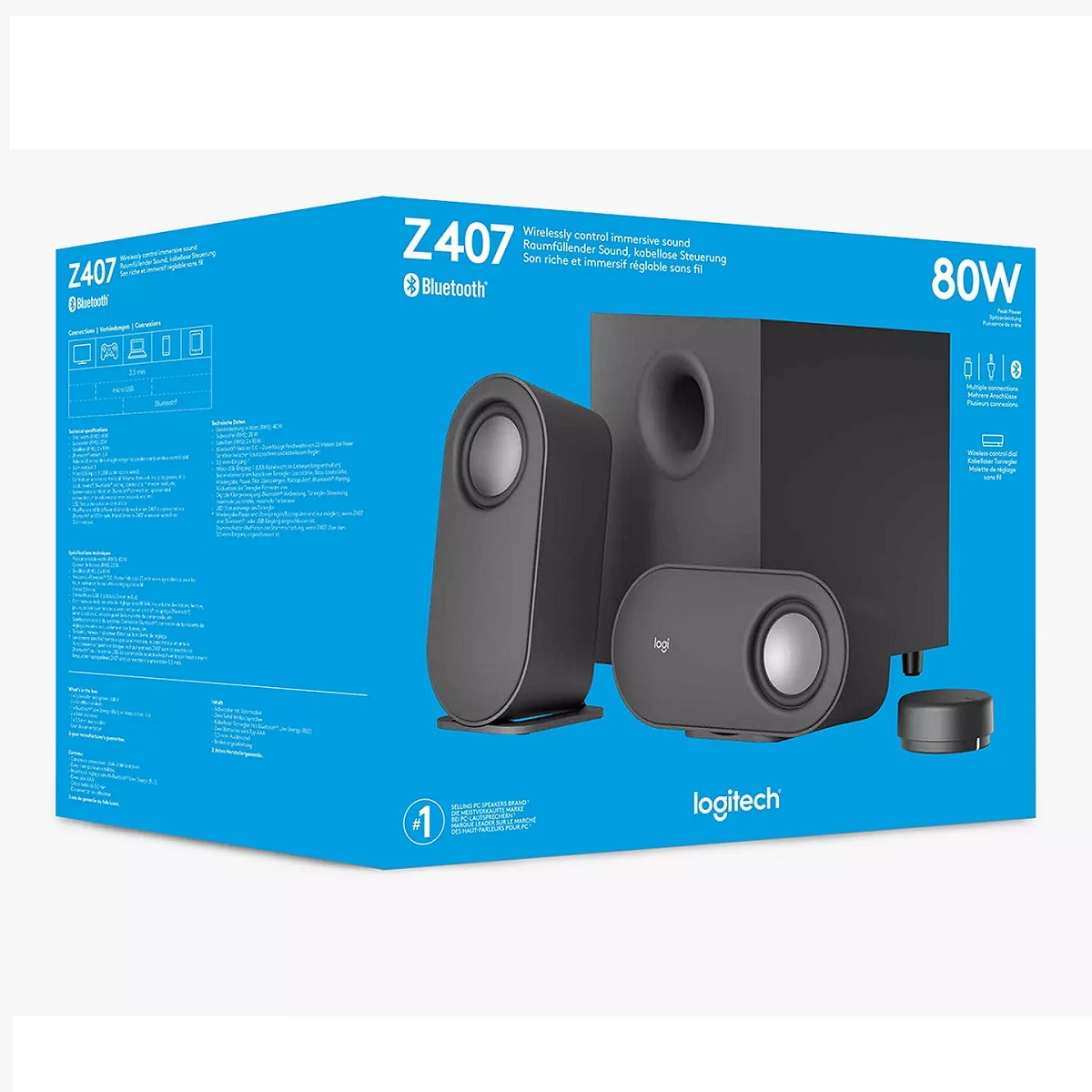 LOGITECH - PARLANTE 2.1 Z407 BLUETOOTH 80W - 5