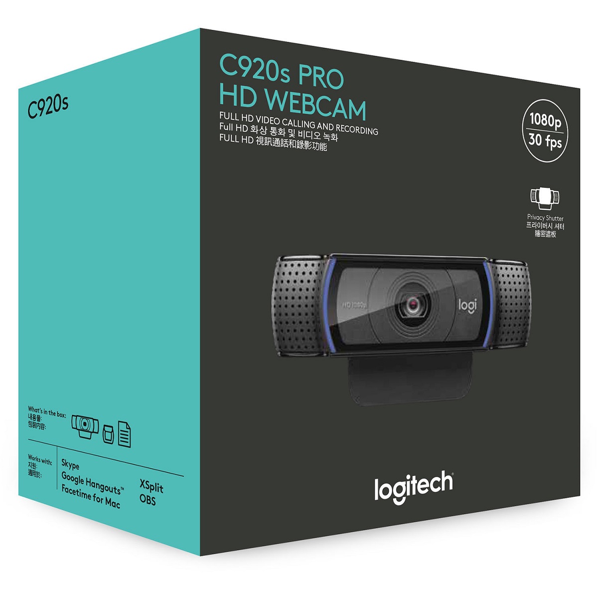LOGITECH - WEBCAM C920S PRO FULL HD 1080P AUTO FOCUS - 4
