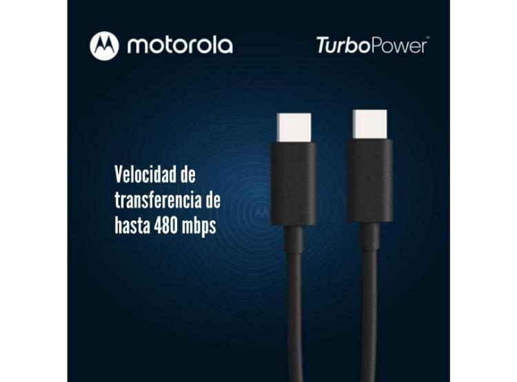 MOTOROLA - CABLE DE CARGA Y DATOS ESSENTIAL CABLE USB-C A USB-C 1 METRO - 2