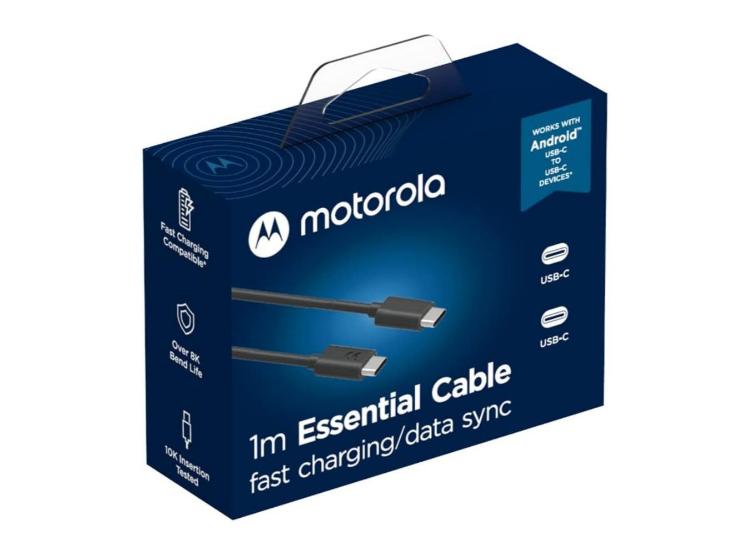 MOTOROLA - CABLE DE CARGA Y DATOS ESSENTIAL CABLE USB-C A USB-C 1 METRO - 5
