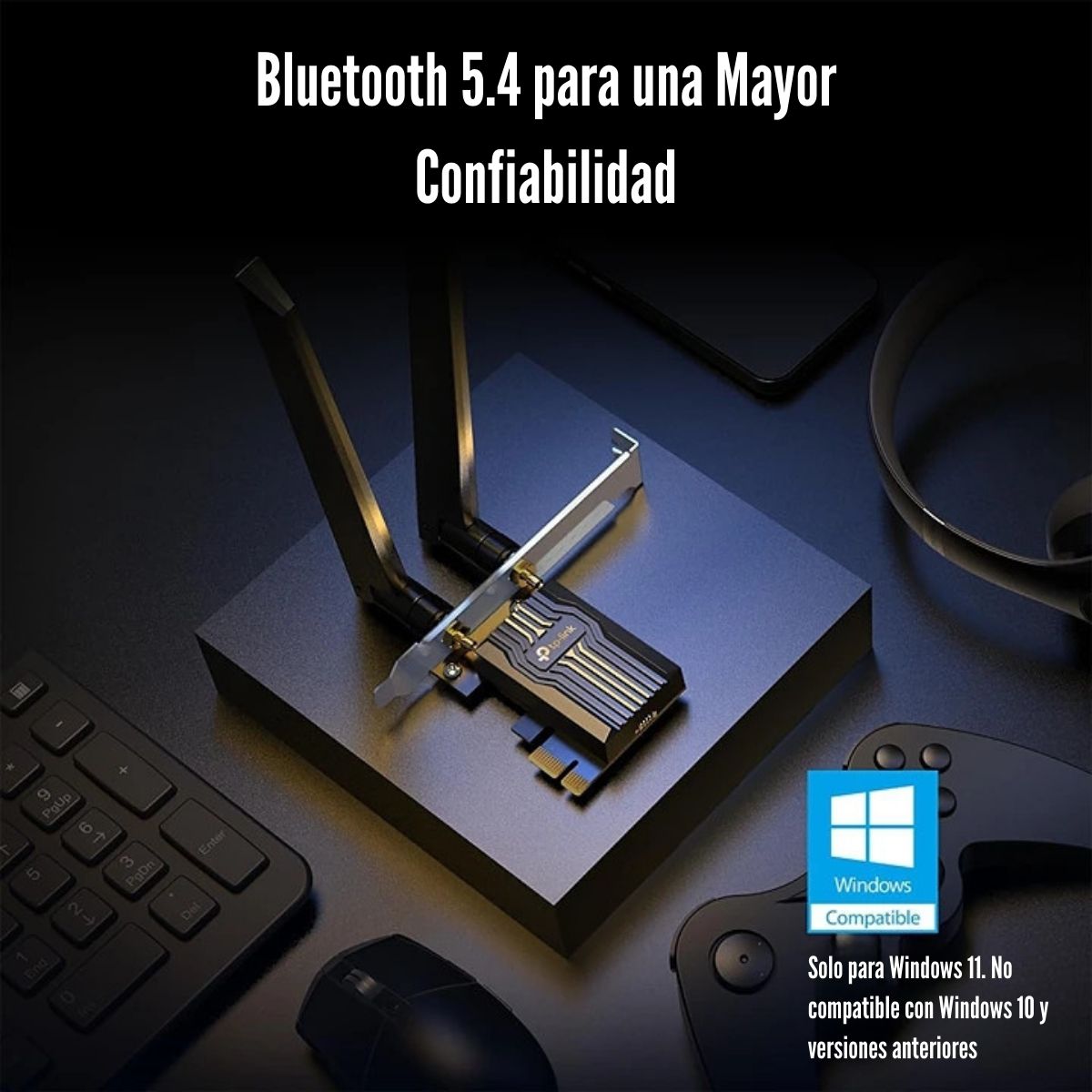 TP-LINK - ADAPTADOR PCIE ARCHER TBE400E WI-FI 7 BE6500 BLUETOOTH 5.4 - 5