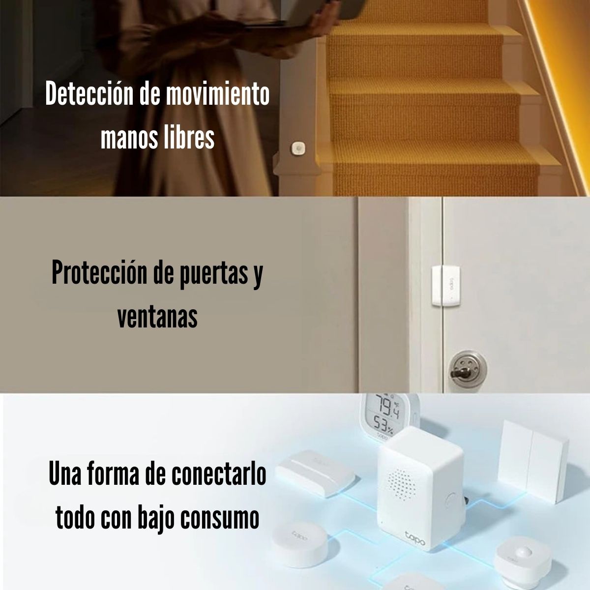 TP-LINK - KIT SENSOR INTELIGENTE TAPO T30 KIT (H100 + T100 + T110) - 2