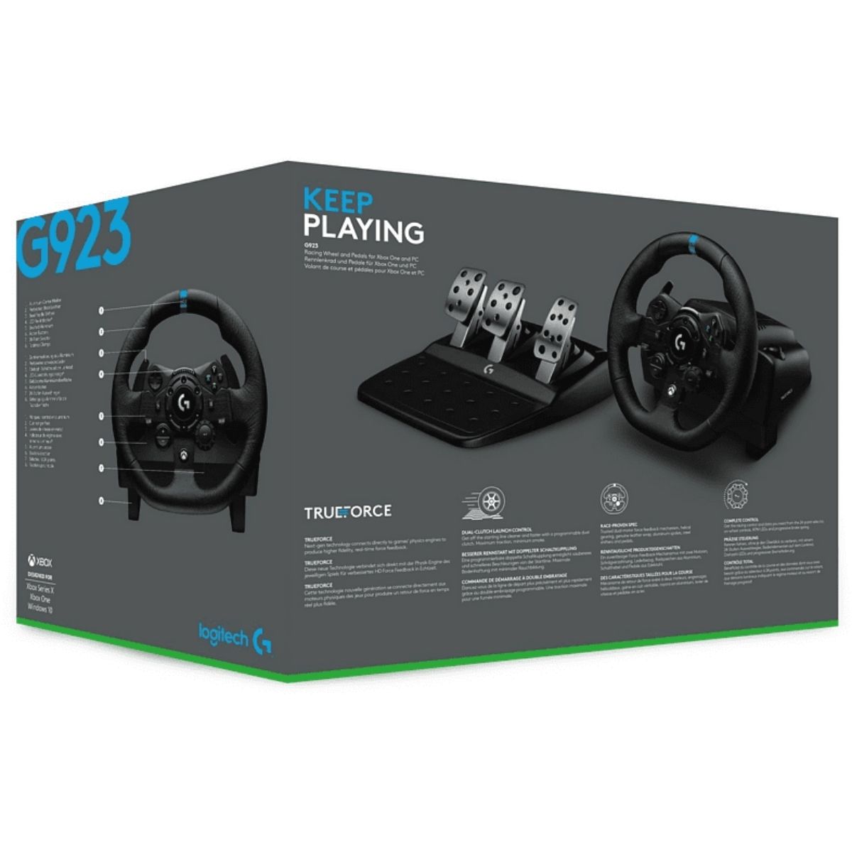 LOGITECH G - VOLANTE G923 TRUEFORCE FOR PC Y XBOX ONE - 6