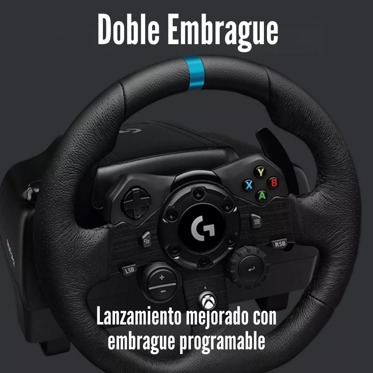LOGITECH - VOLANTE G923 TRUEFORCE FOR PC Y XBOX ONE INCLUYE PALANCA - 3