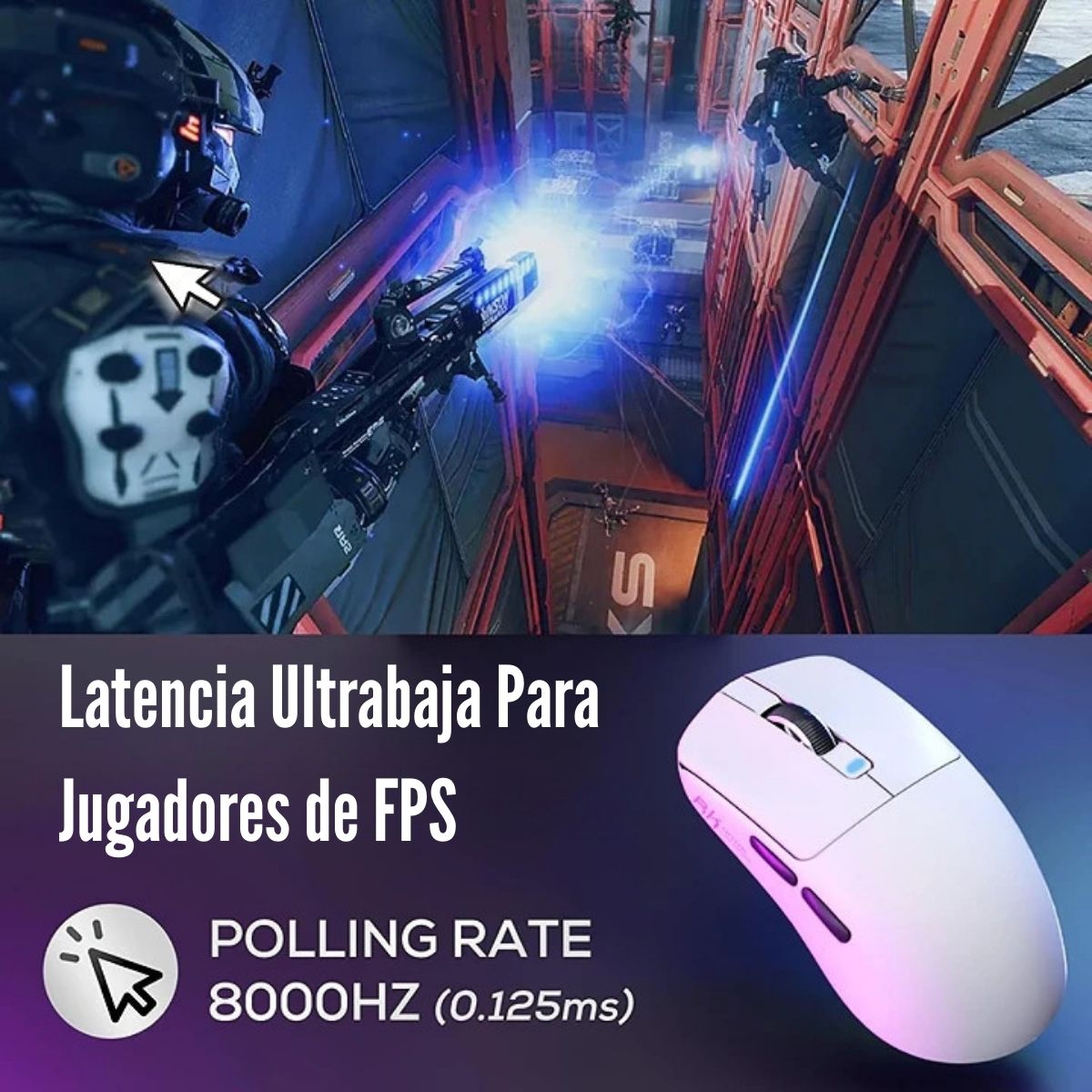 ROYAL KLUDGE - MOUSE M3 WIRELESS 26000 DPI - PANDA WHITE - 3
