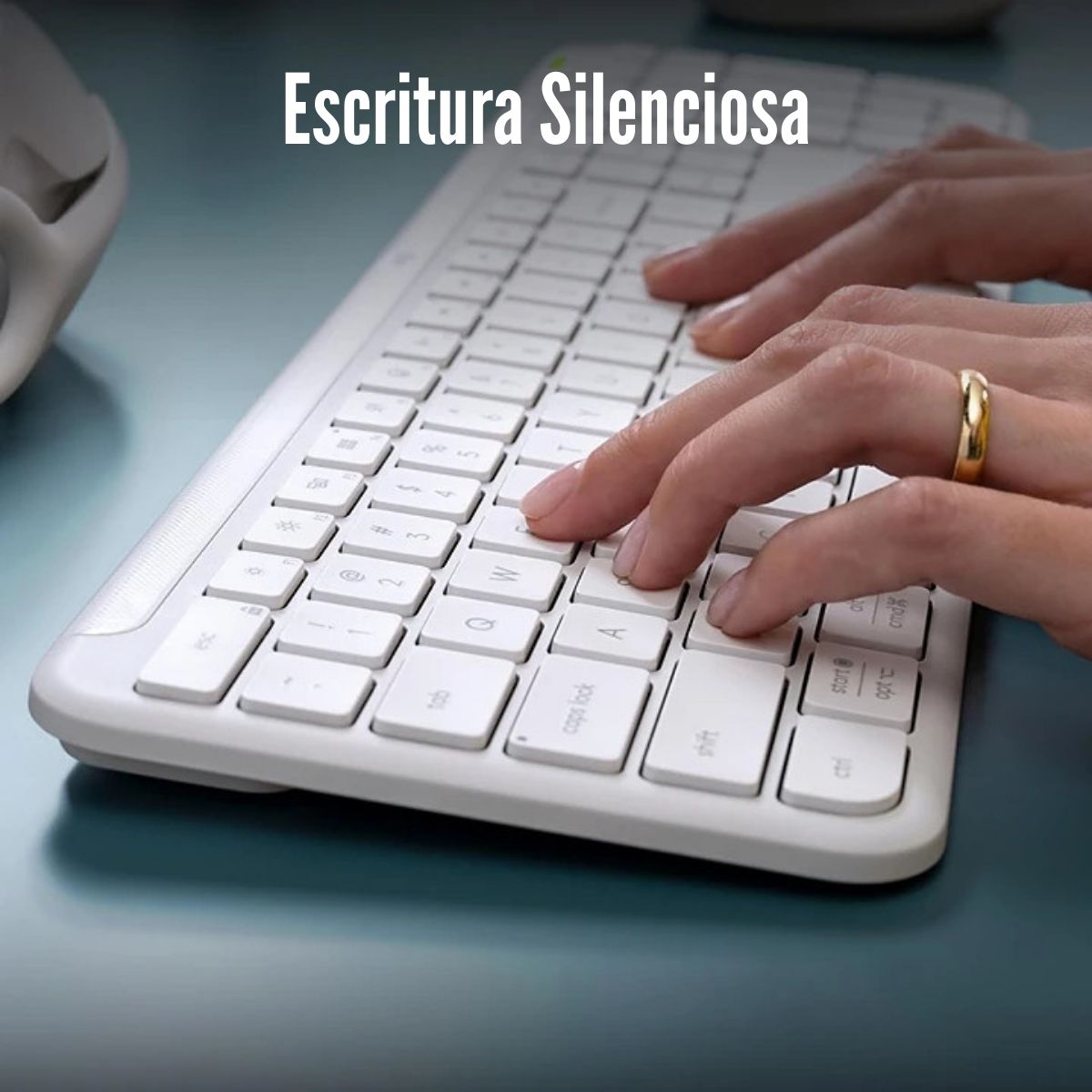 LOGITECH - TECLADO K950 SIGNATURE SLIM WIRELESS SPA - BLANCO - 2