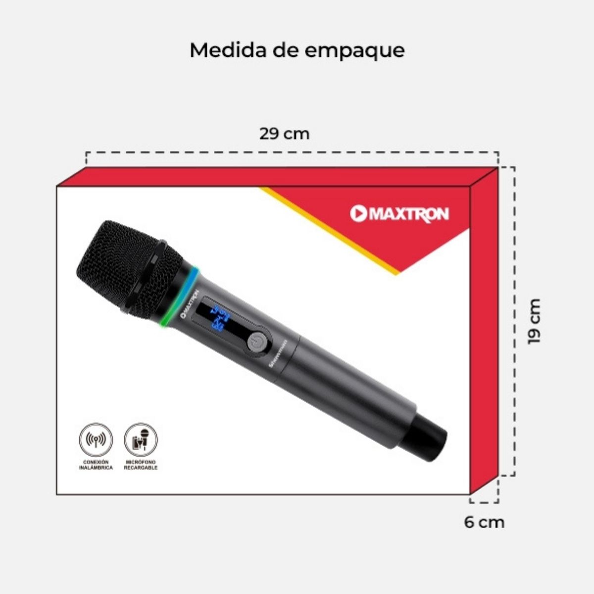 MAXTRON - MICRÓFONO SHOWMAN MX768WL WIRELESS RECARGABLE KARAOKE - 4