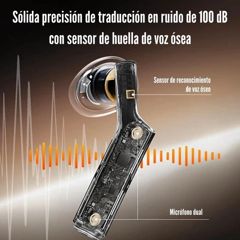 TIMEKETTLE - AURICULARES DE TRADUCCIÓN W4 EN TIEMPO REAL INTERPRETE AI - GOLD - 2