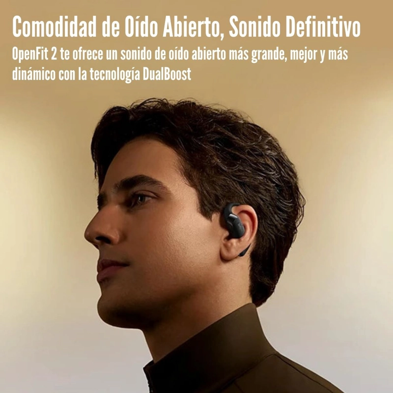 SHOKZ - AUDÍFONO OPENFIT 2 T920 TRUE WIRELESS OPEN EARS - BLACK - 2