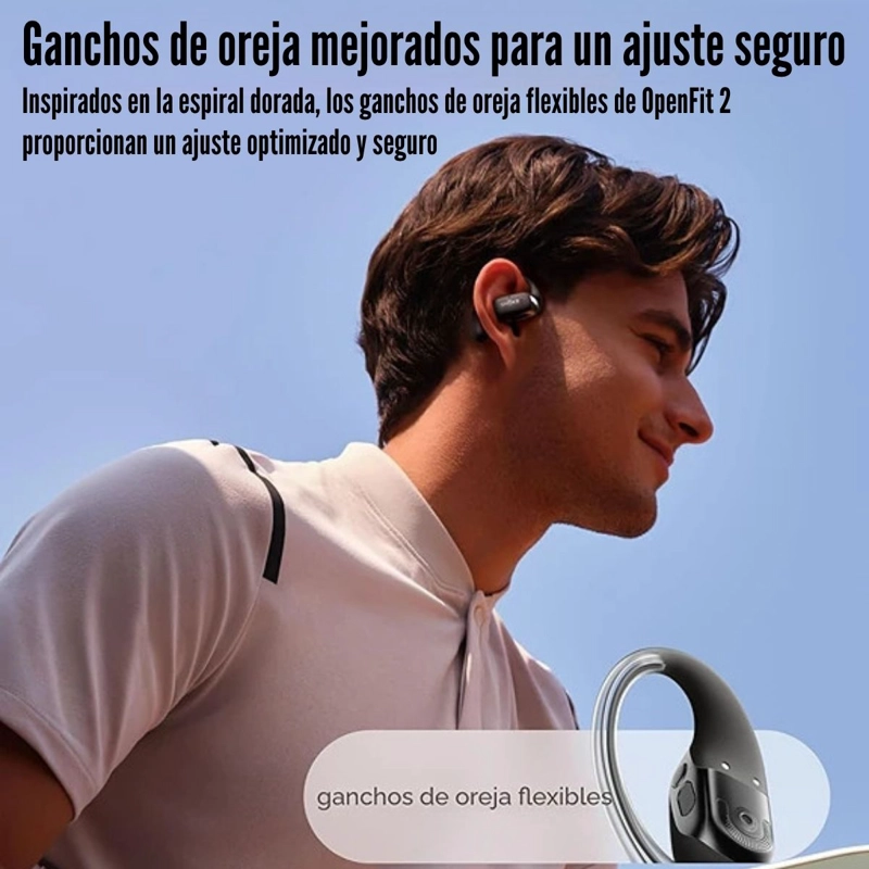 SHOKZ - AUDÍFONO OPENFIT 2 T920 TRUE WIRELESS OPEN EARS - BLACK - 5