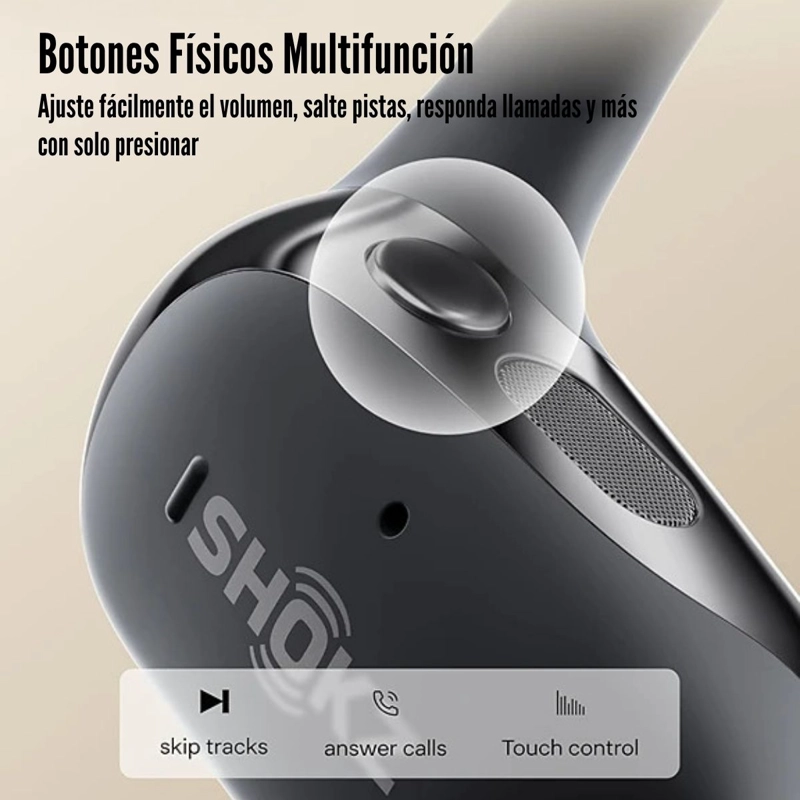 SHOKZ - AUDÍFONO OPENFIT 2 T920 TRUE WIRELESS OPEN EARS - BLACK - 6