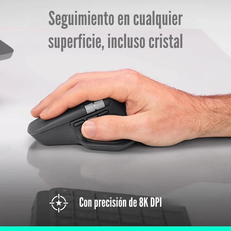 LOGITECH - MOUSE MX MASTER 4 WIRELESS RECARGABLE 8K - NEGRO - 5