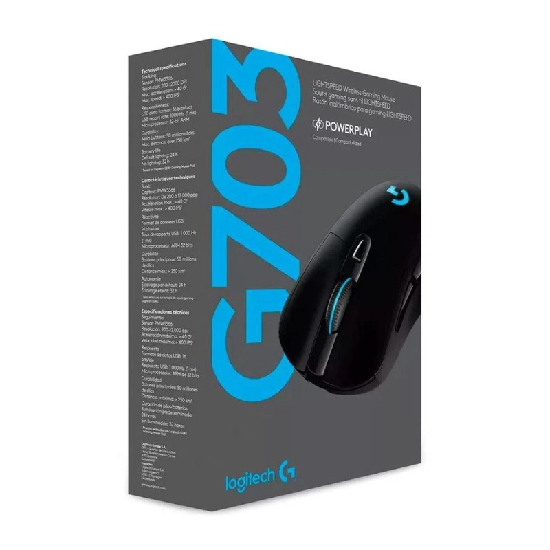 LOGITECH - MOUSE G703 HERO WIRELESS RGB LIGHTSPEED - 5