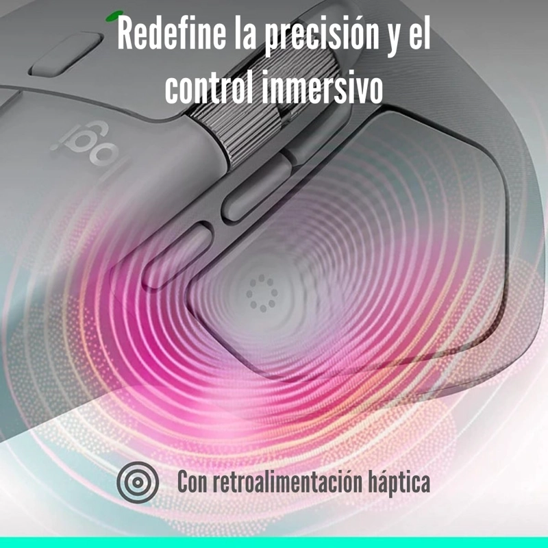 LOGITECH - MOUSE MX MASTER 4 WIRELESS RECARGABLE 8K - BLANCO - 2
