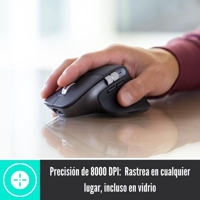 LOGITECH - MOUSE MX MASTER 3S BLUETOOTH EDITION - NEGRO - 2