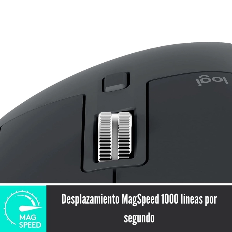 LOGITECH - MOUSE MX MASTER 3S BLUETOOTH EDITION - NEGRO - 4