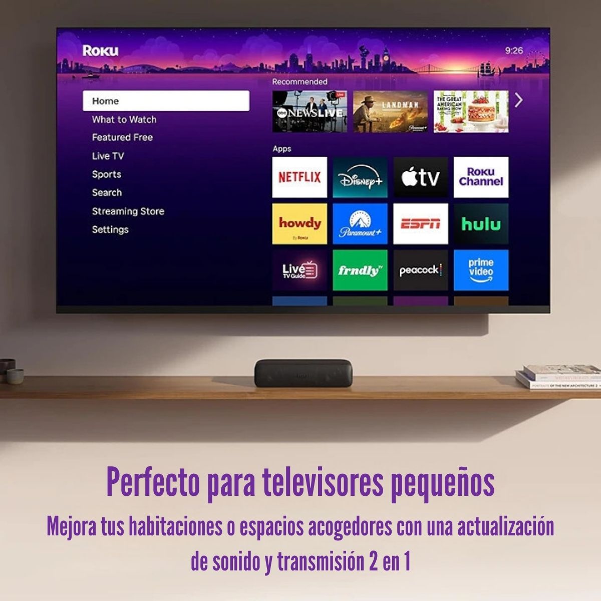 ROKU - PARLANTE STREAMBAR SE BARRA DE SONIDO PARA TV - 6