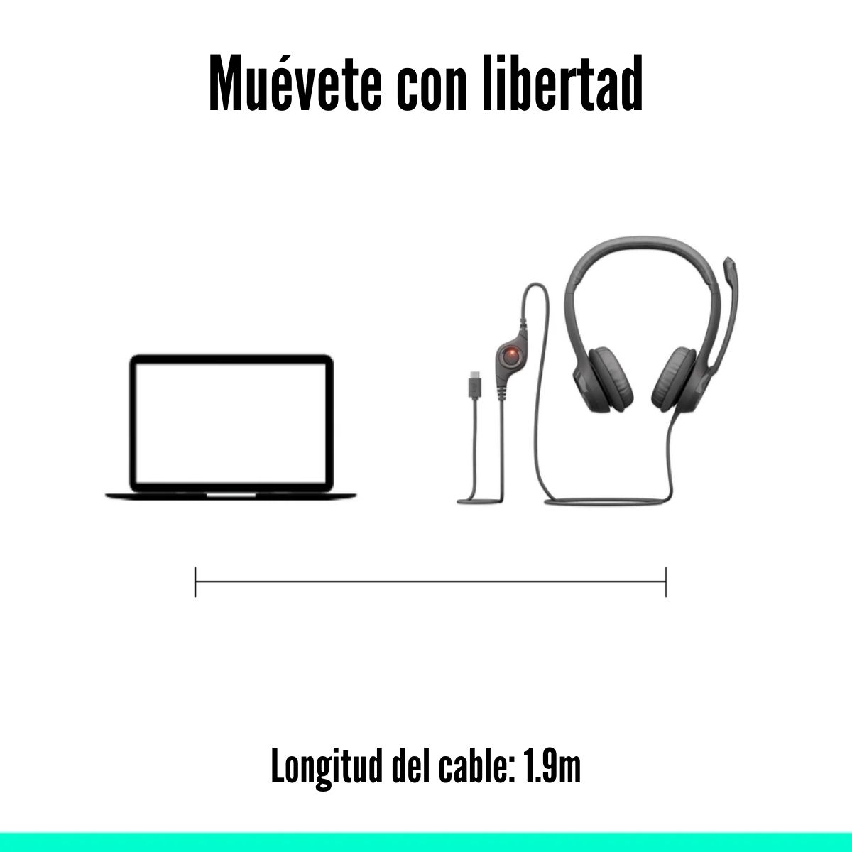 LOGITECH - AUDÍFONO H390 USB-C NOISE CANCELLING - NEGRO - 6