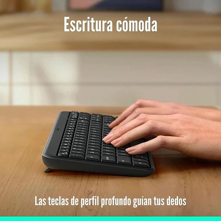 LOGITECH - TECLADO K250 BLUETOOTH WIRELESS ESPAÑOL - NEGRO - 4
