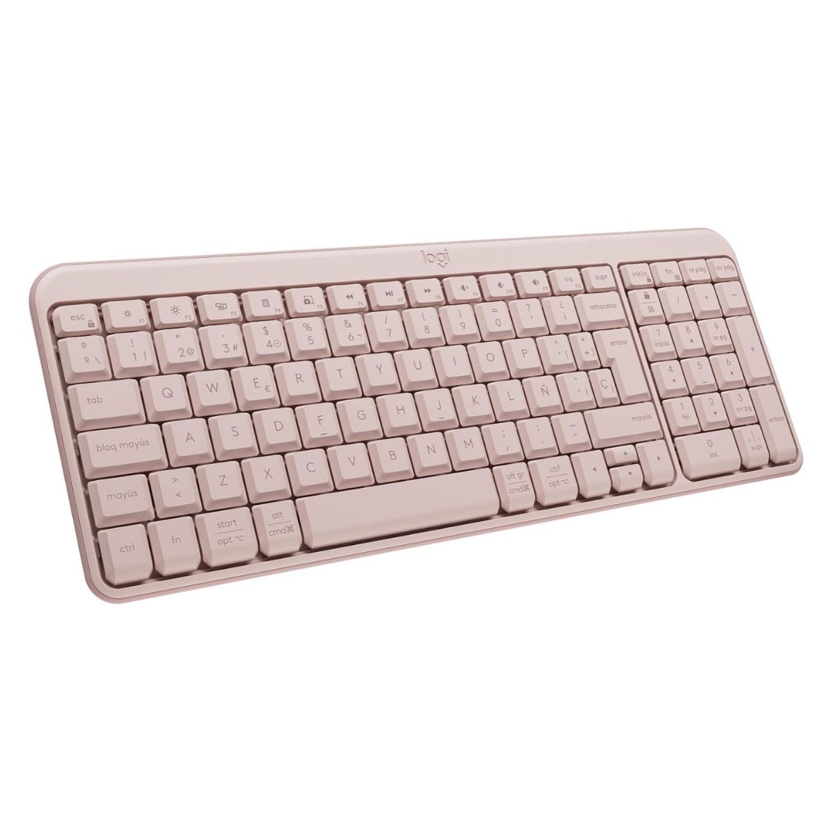 LOGITECH - TECLADO K250 BLUETOOTH WIRELESS ESPAÑOL - ROSADO - 1