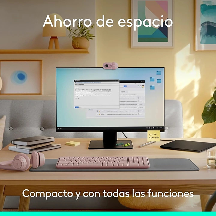 LOGITECH - TECLADO K250 BLUETOOTH WIRELESS ESPAÑOL - ROSADO - 5