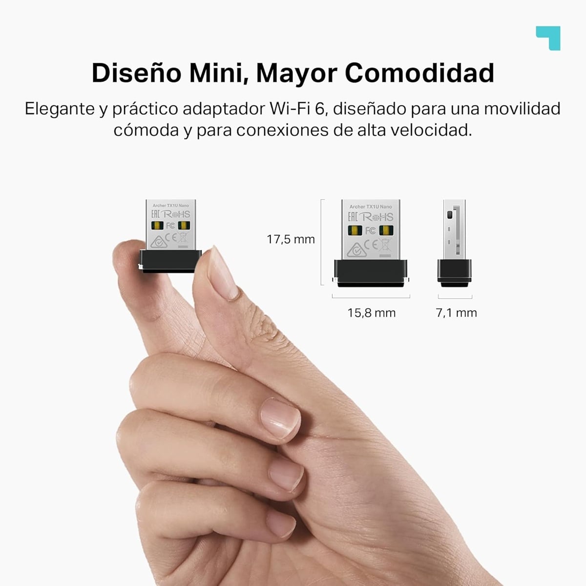 TP-LINK - ADAPTADOR USB ARCHER TX1U NANO AX300 WIFI 6 - 3