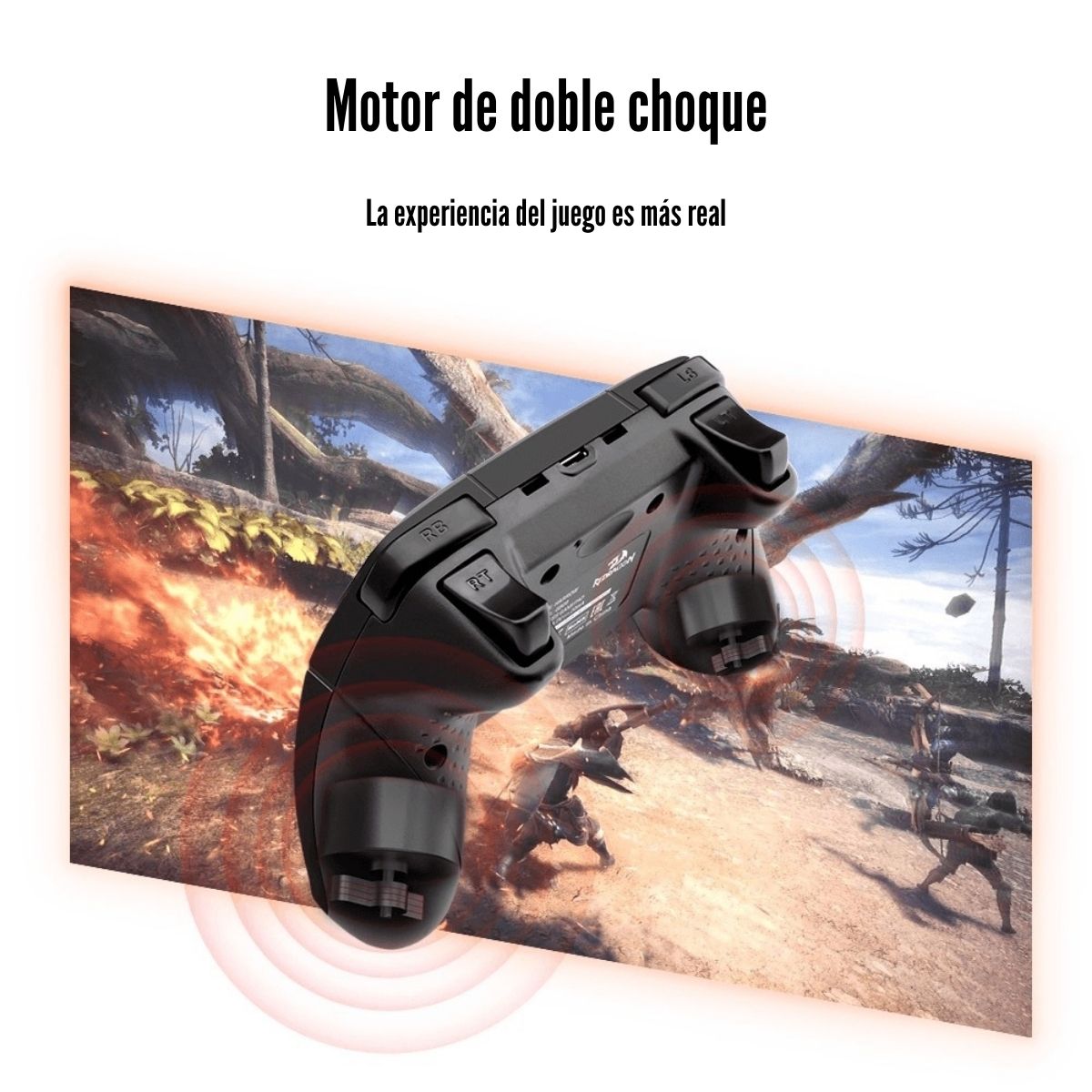 REDRAGON - GAMEPAD HARROW PRO G808 WIRELESS COMPATIBLE PS3 ANDROID PC - 5