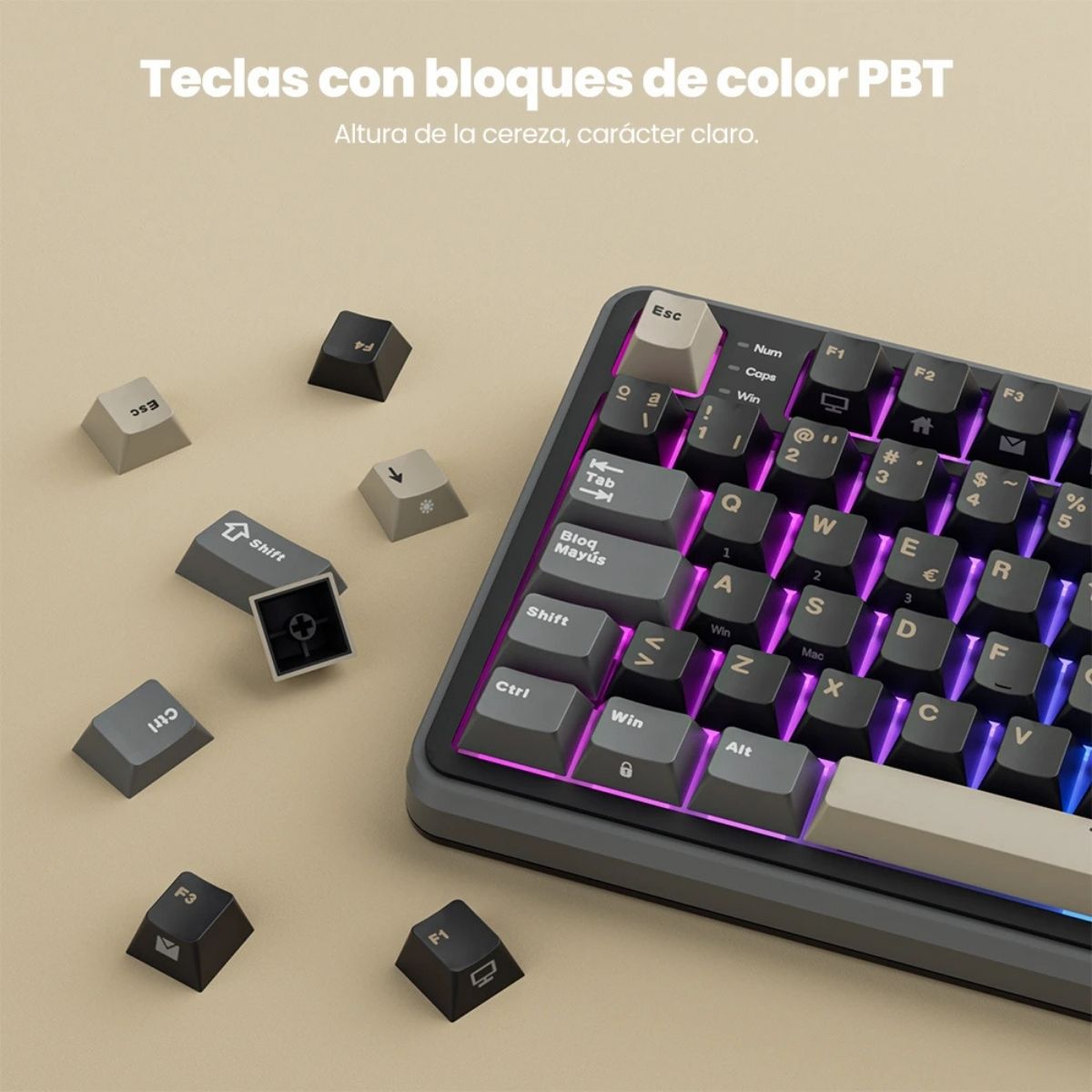 ROYAL KLUDGE - TECLADO S98 WIRELESS 98% PHANTOM SWITCH CHARTREUSE - 4