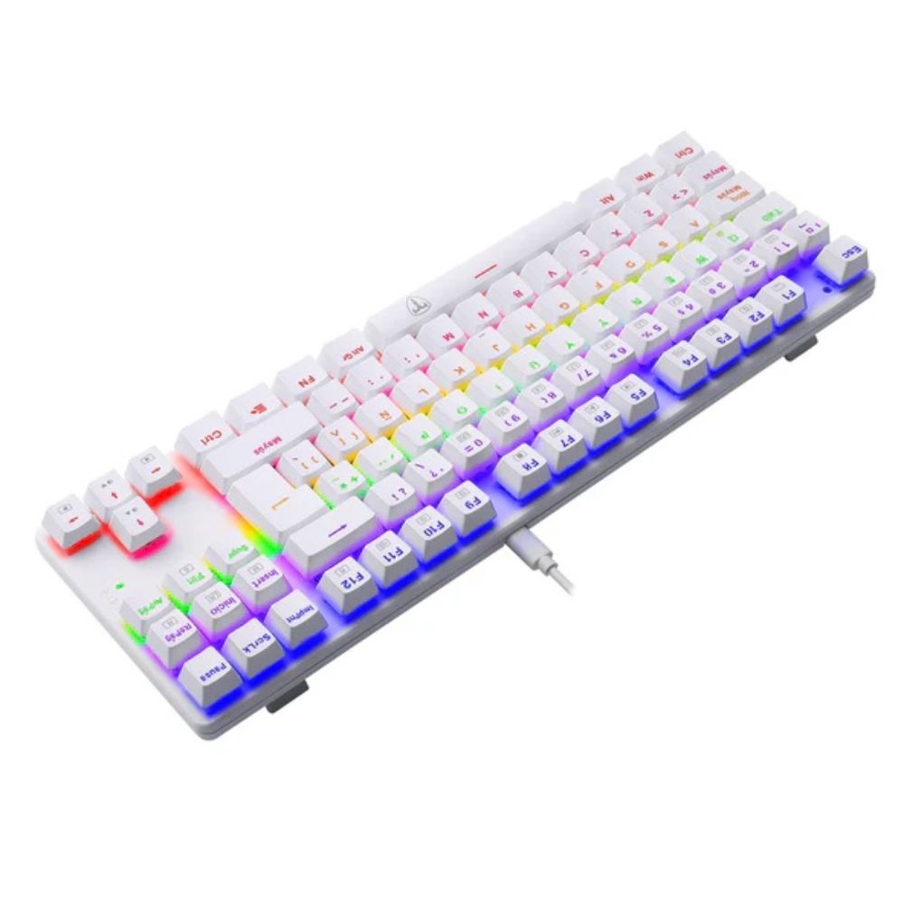 T-DAGGER - TECLADO BORA LITE TGK313W TKL RAINBOW SPA SWITCH RED - BLANCO - 4