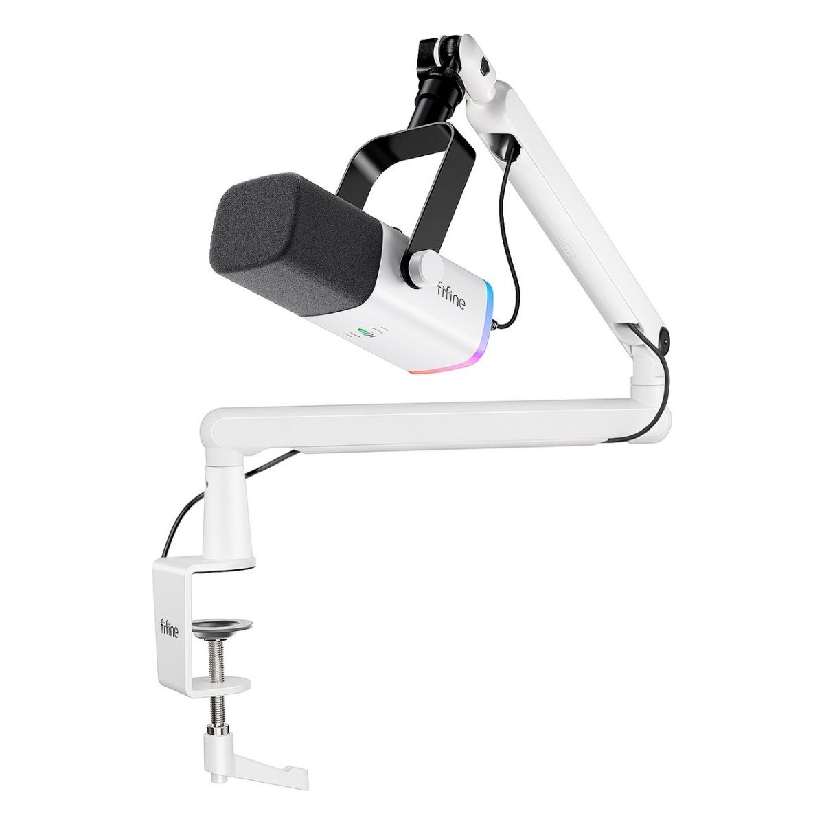 FIFINE - MICRÓFONO AMPLIGAME TAM8 XLR/USB (INCLUYE BRAZO) - BLANCO - 1