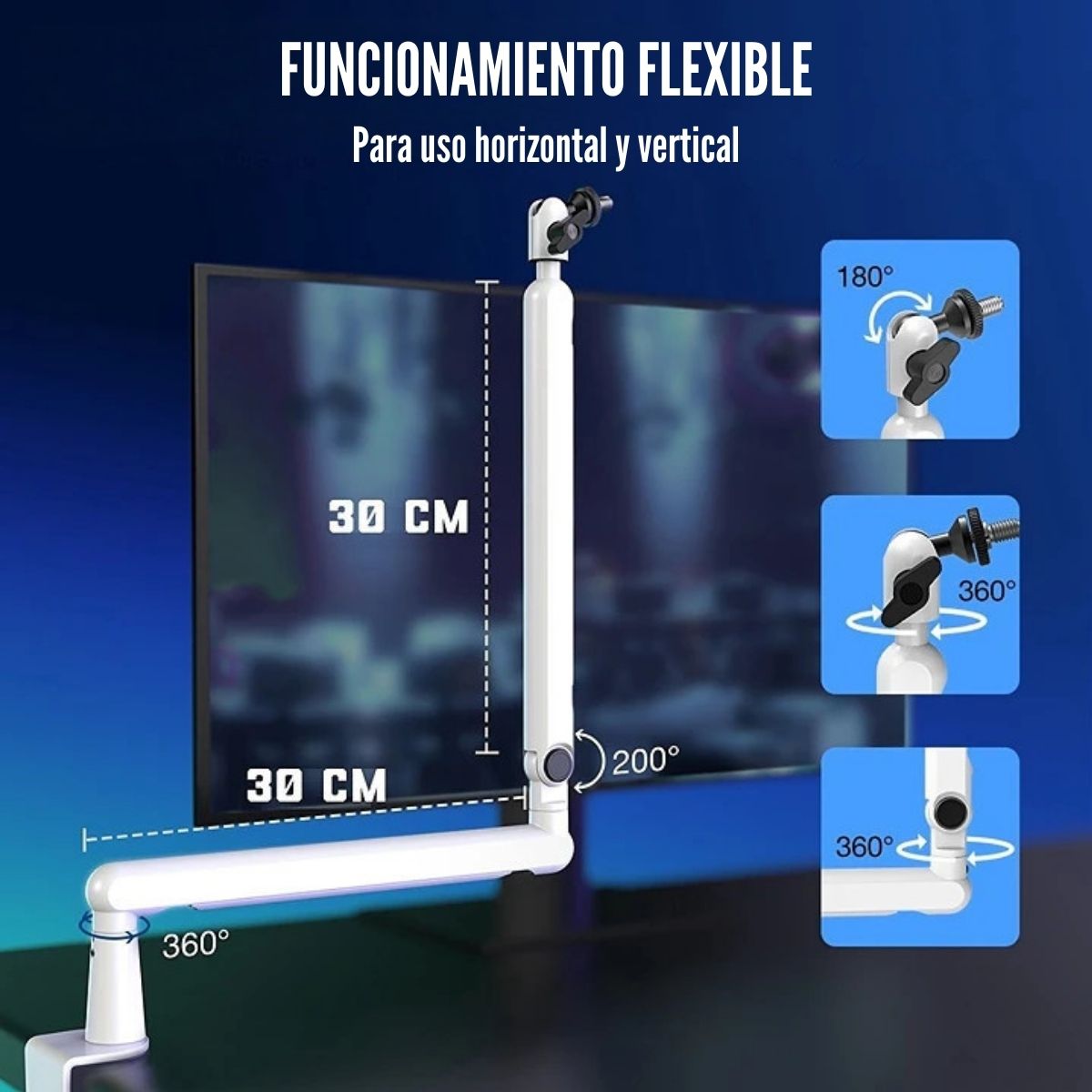 FIFINE - MICRÓFONO AMPLIGAME TAM8 XLR/USB (INCLUYE BRAZO) - BLANCO - 5