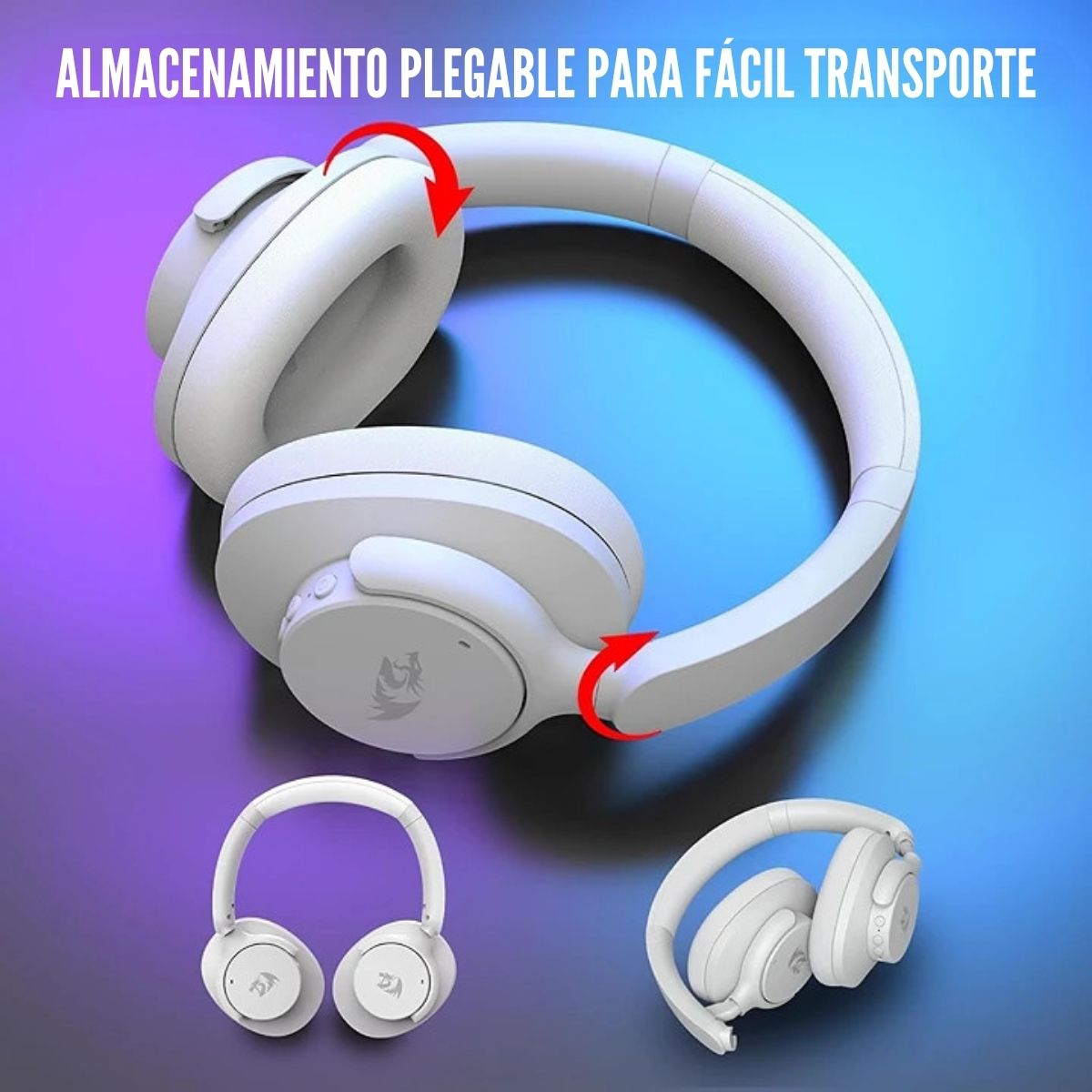 REDRAGON - AUDÍFONO VIBECORE H610 WIRELESS ANC - GREY - 4