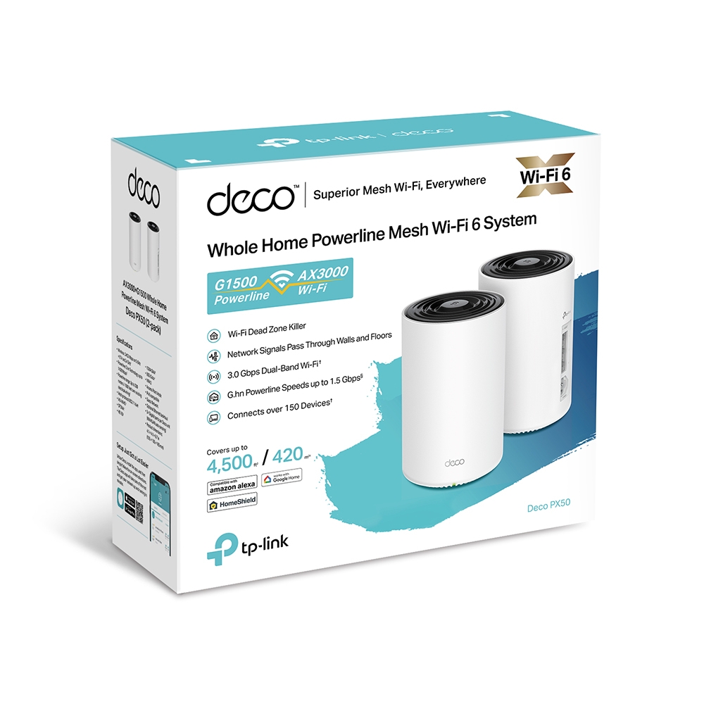 TP-LINK - SISTEMA WI-FI MESH DECO PX50 (2-PACK) AX3000 - 6