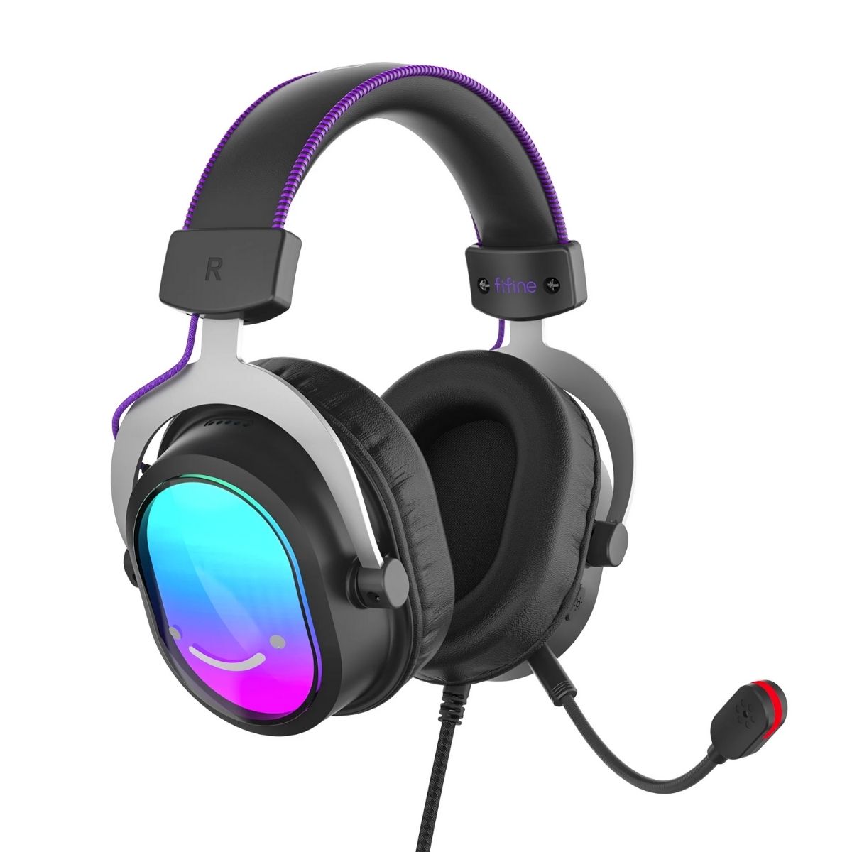 FIFINE - AUDÍFONO AMPLIGAME H16 RGB SONIDO VIRTUAL 7.1 - NEGRO - 1