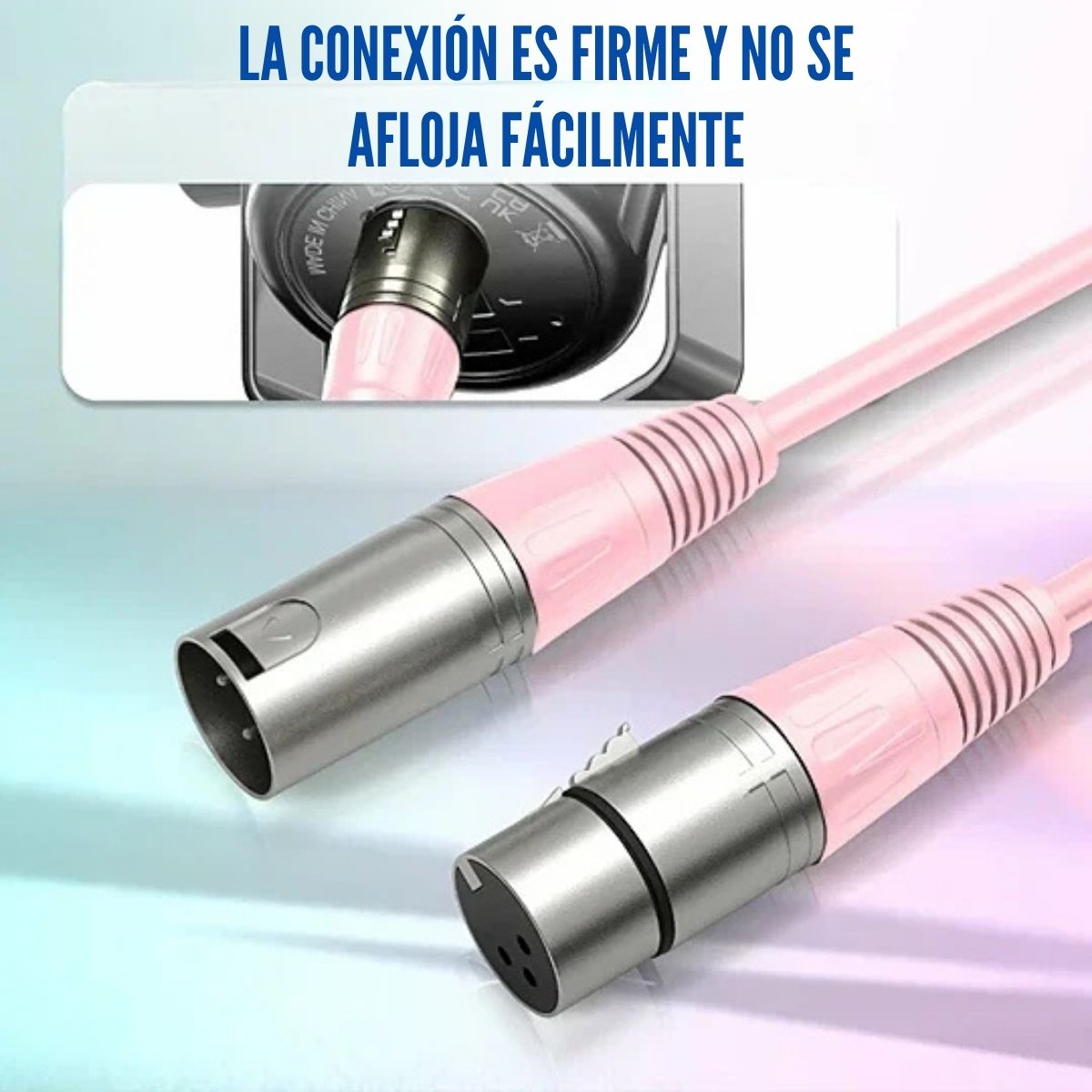 FIFINE - CABLE DE AUDIO L9C XLR DE MACHO A HEMBRA DE 1.8 METROS - PINK - 3