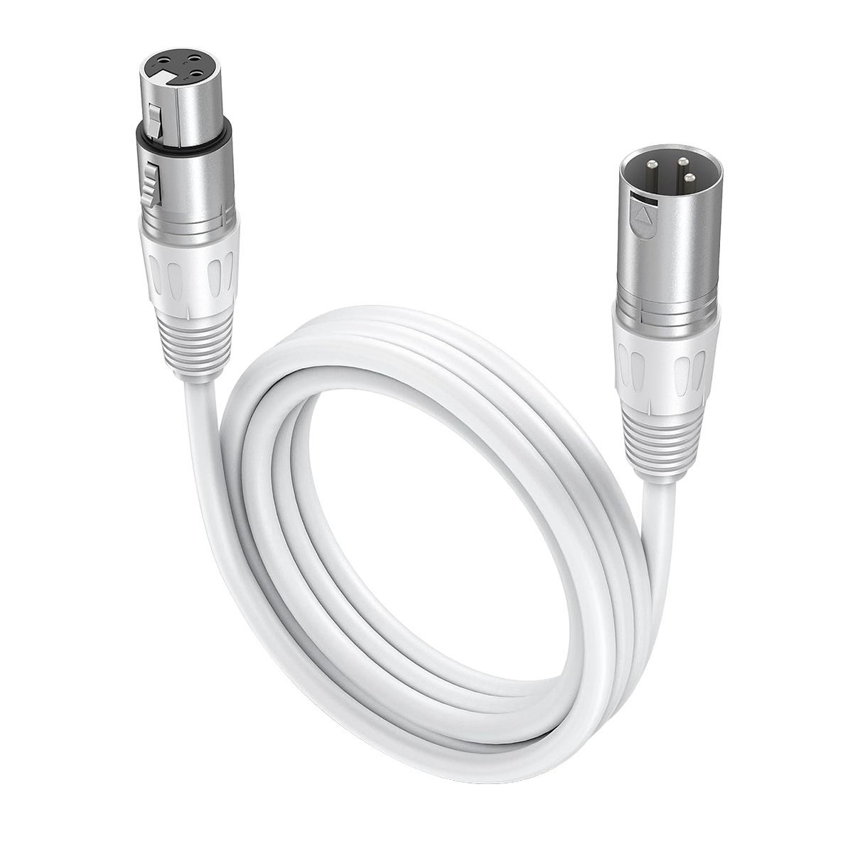 FIFINE - CABLE DE AUDIO L9C XLR DE MACHO A HEMBRA DE 1.8 METROS - WHITE - 1