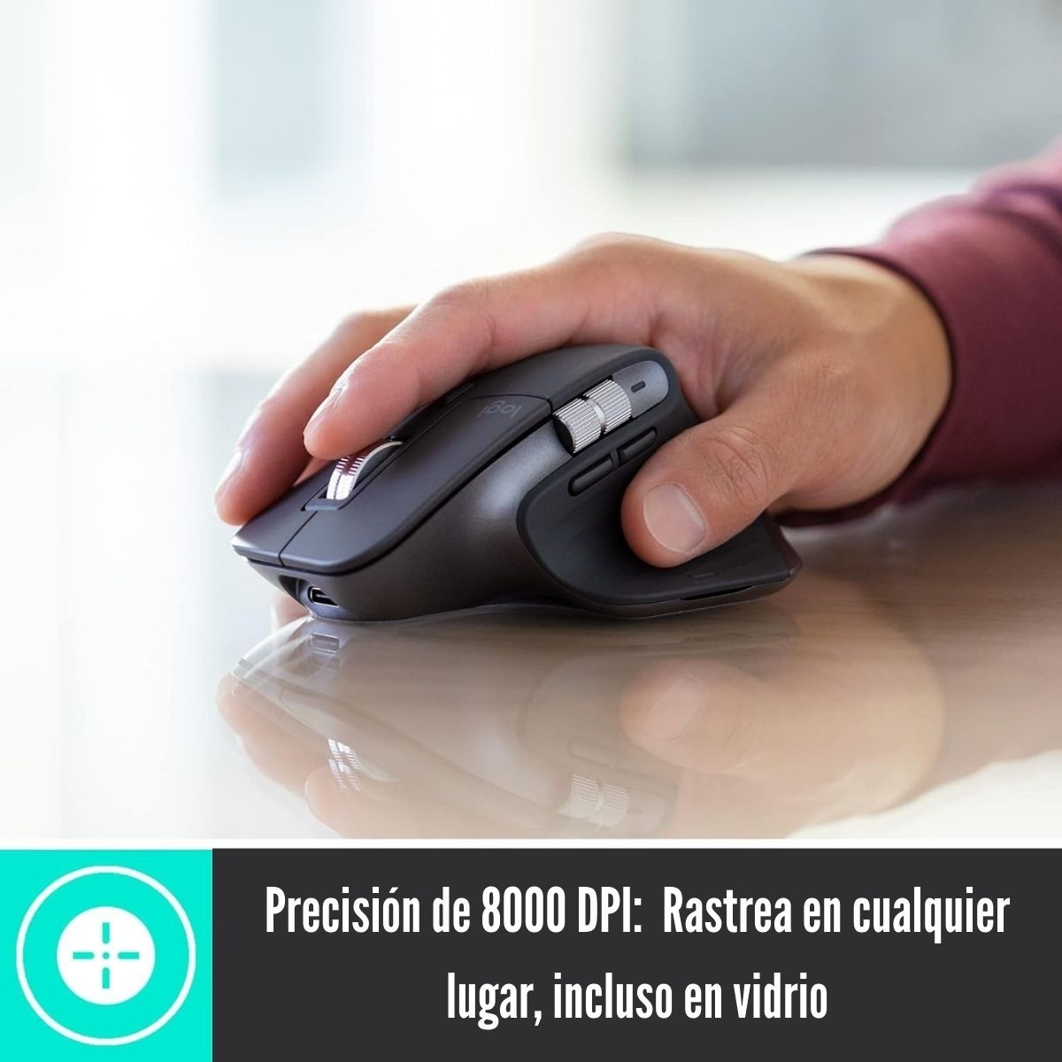 LOGITECH - MOUSE MX MASTER 3S BLUETOOTH EDITION + ESTUCHE RÍGIDO - 2