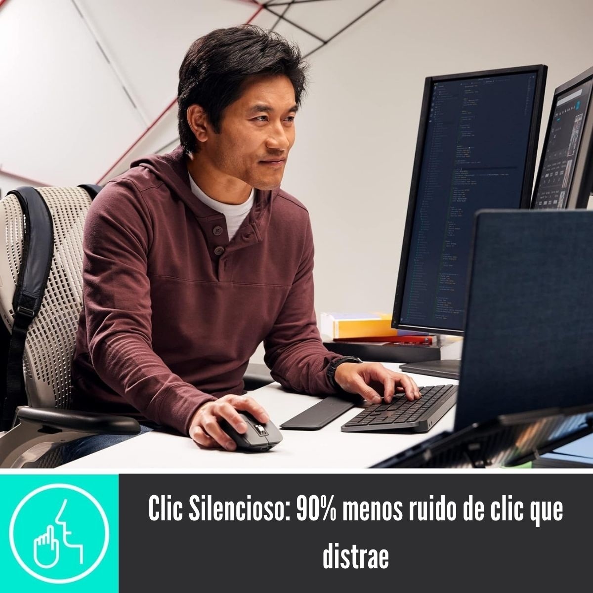 LOGITECH - MOUSE MX MASTER 3S BLUETOOTH EDITION + ESTUCHE RÍGIDO - 3