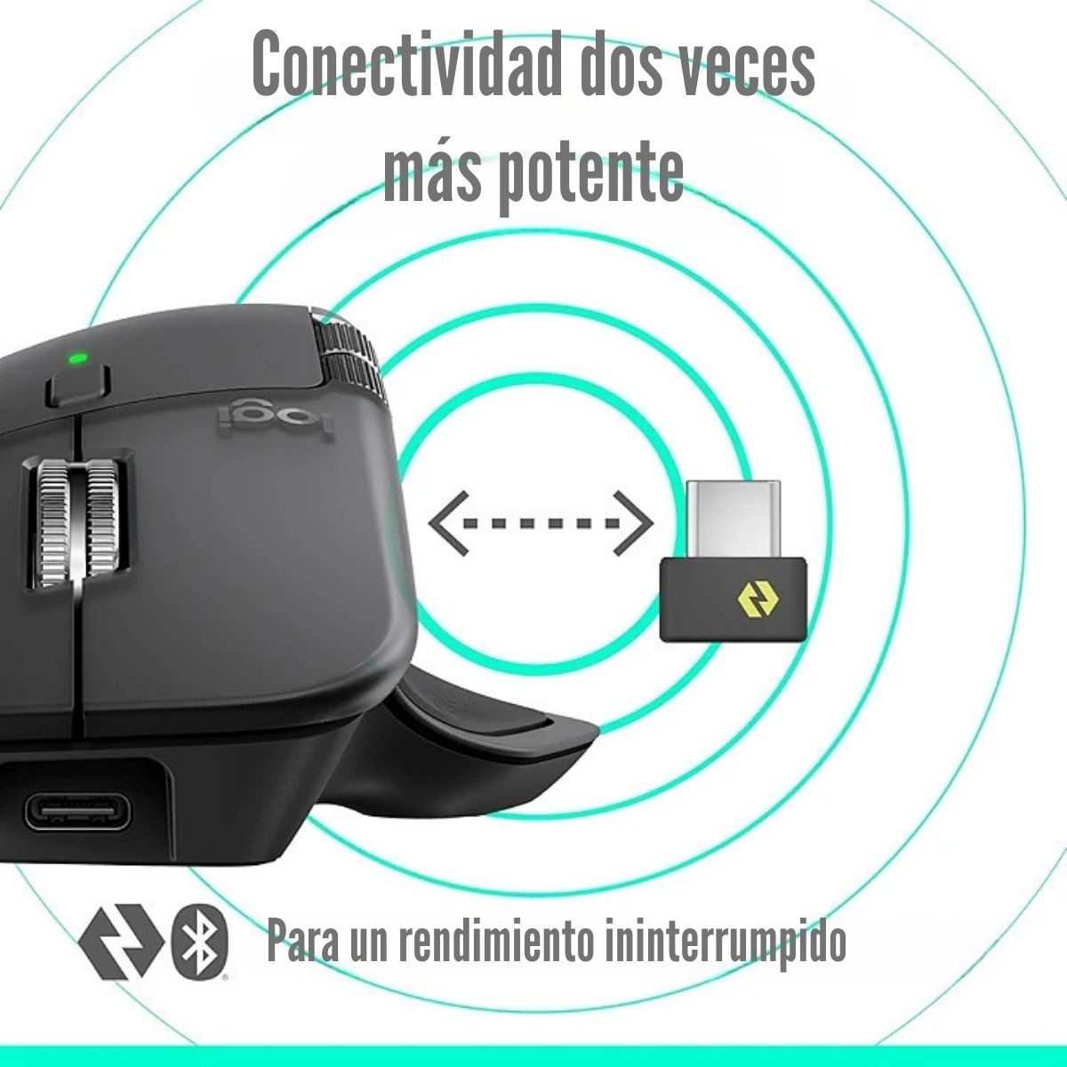 LOGITECH - MOUSE MX MASTER 4 WIRELESS NEGRO + ESTUCHE RÍGIDO - 5