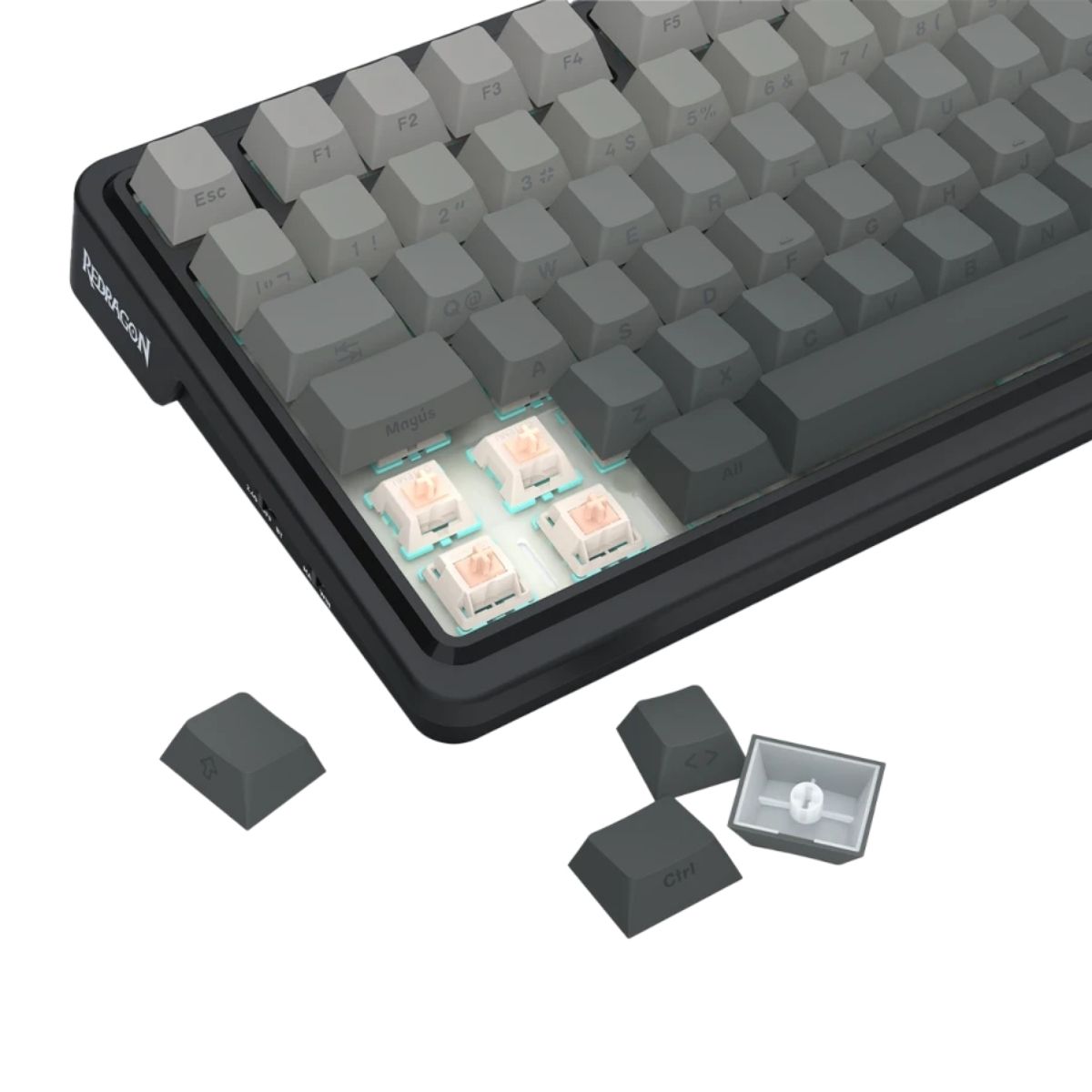REDRAGON - TECLADO EISA MAX K686SP RGB 98% WIRELESS ESPAÑOL SWITCH LEOPARD L - 5