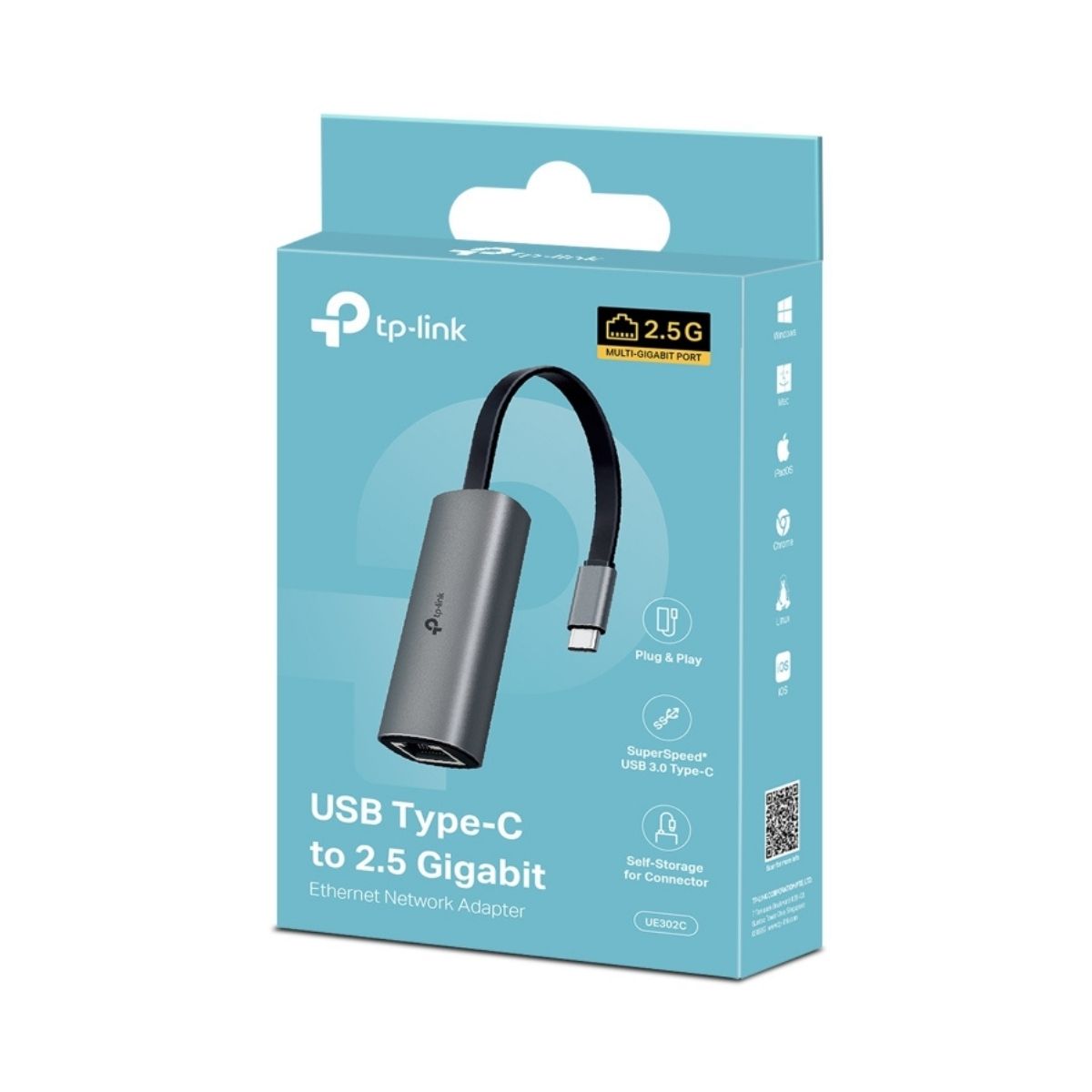 TP-LINK - ADAPTADOR DE RED UE302C USB TYPE-C TO 2.5 GIGABIT - 5