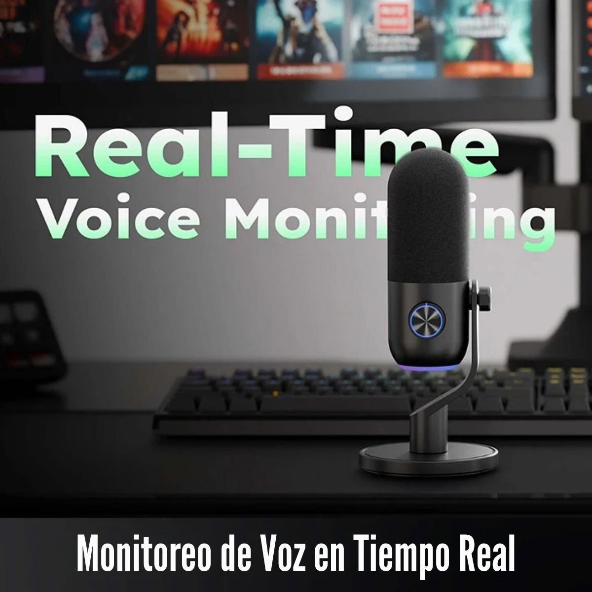 STREAMPLIFY - MICRÓFONO MIC MINI 48 RGB CARDIOIDE - NEGRO - 4