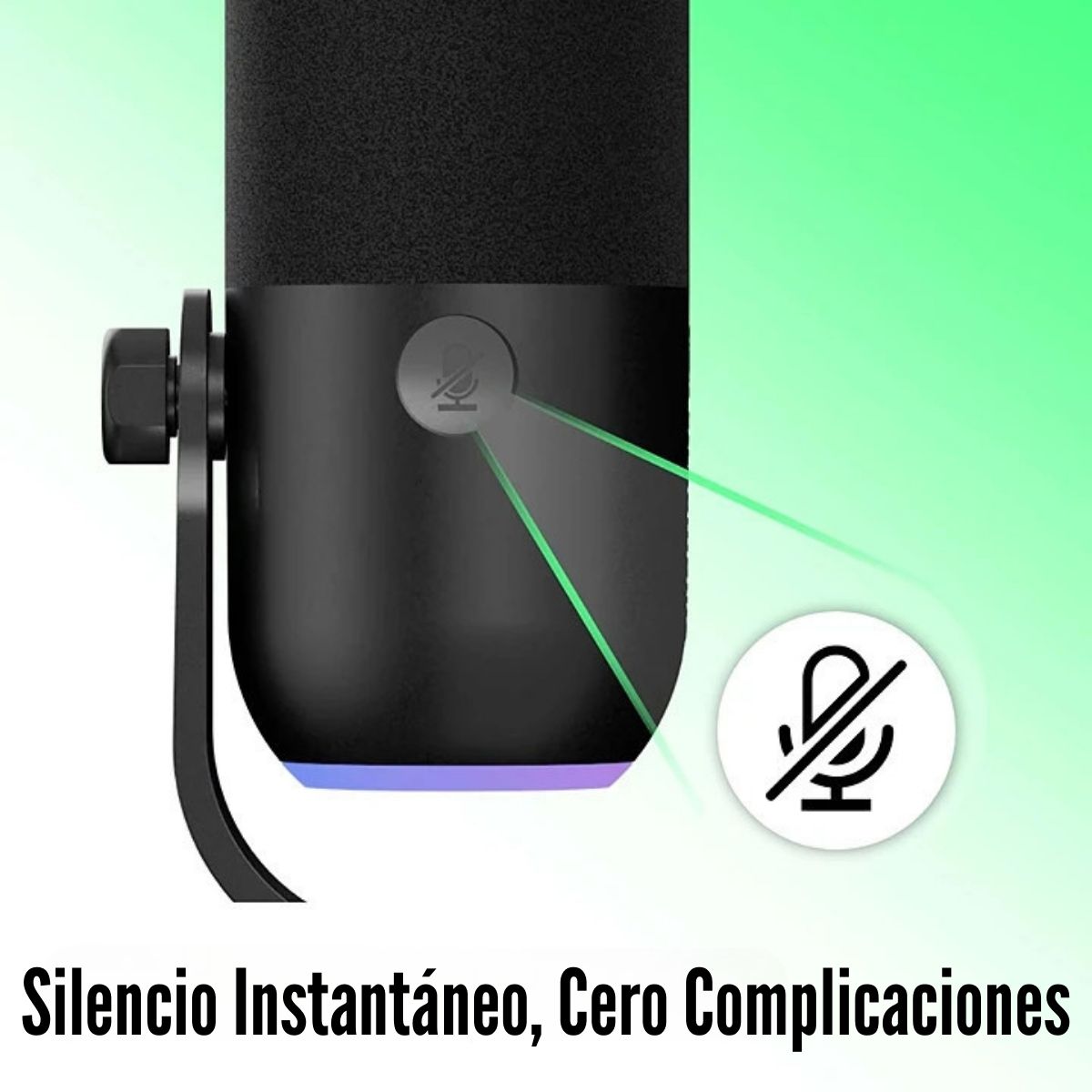 STREAMPLIFY - MICRÓFONO MIC MINI 48 RGB CARDIOIDE - NEGRO - 5