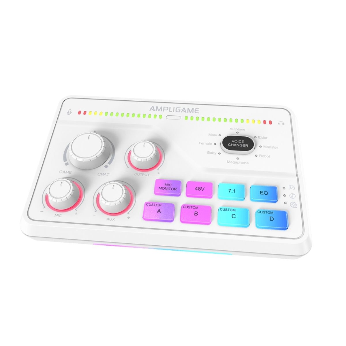 FIFINE - MIXER AMPLIGAME SC8 RGB STREAMING XLR SONIDO 7.1 - WHITE - 1